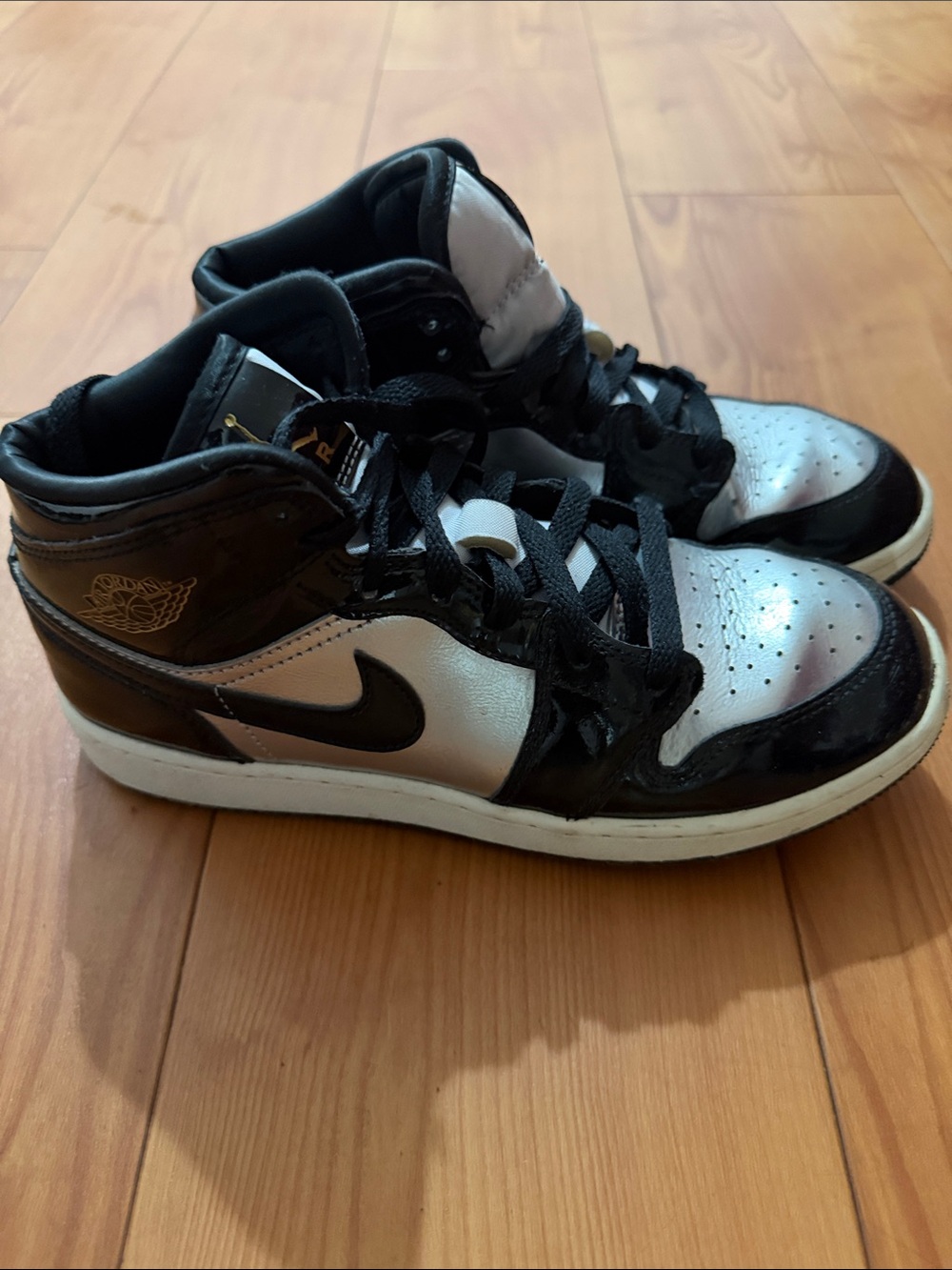 Nike Kids Black and White High-Top Sneakers